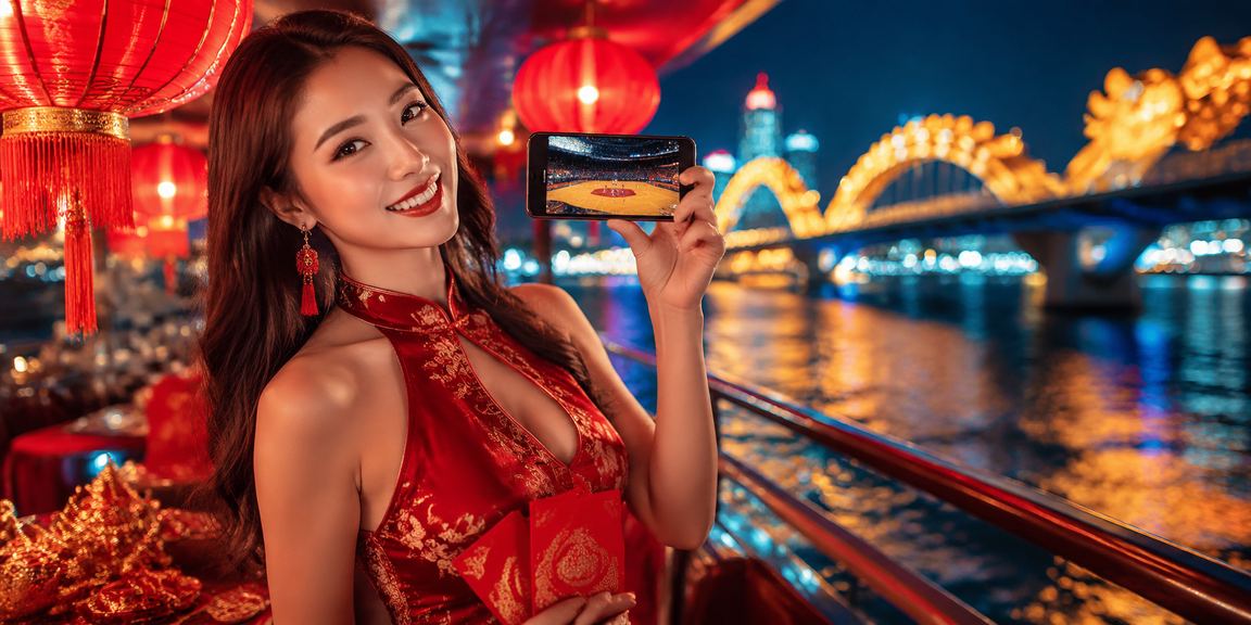 Người hâm mộ bóng rổ tại Đà Nẵng xem kết quả cá cược dưới ánh đèn lồng