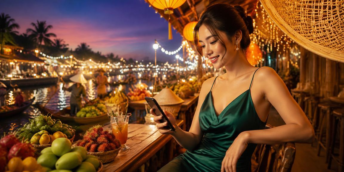 Người dùng vùng Mekong thanh toán qua điện thoại khi chơi casino hit88
